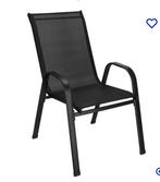 Tuinstoelen aluminium zwart nieuw, Ophalen, Nieuw, Aluminium, Stapelbaar