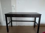 HEMNES Bureau met 2 lades, zwart, Ophalen, Gebruikt, Bureau
