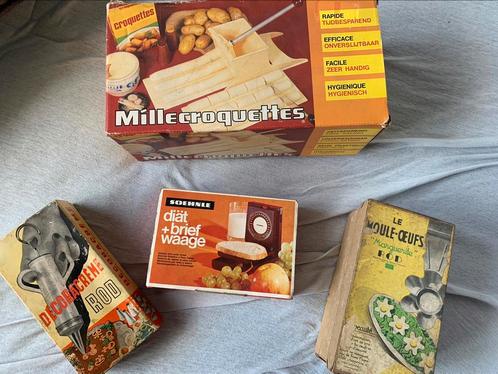 4 vintage keuken gerief-met doos/instructie, Huis en Inrichting, Keuken | Keukenbenodigdheden, Zo goed als nieuw, Ophalen of Verzenden
