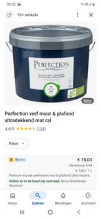 10 liter perfection verf ral9010, Ophalen, Wit, Nieuw, Verf