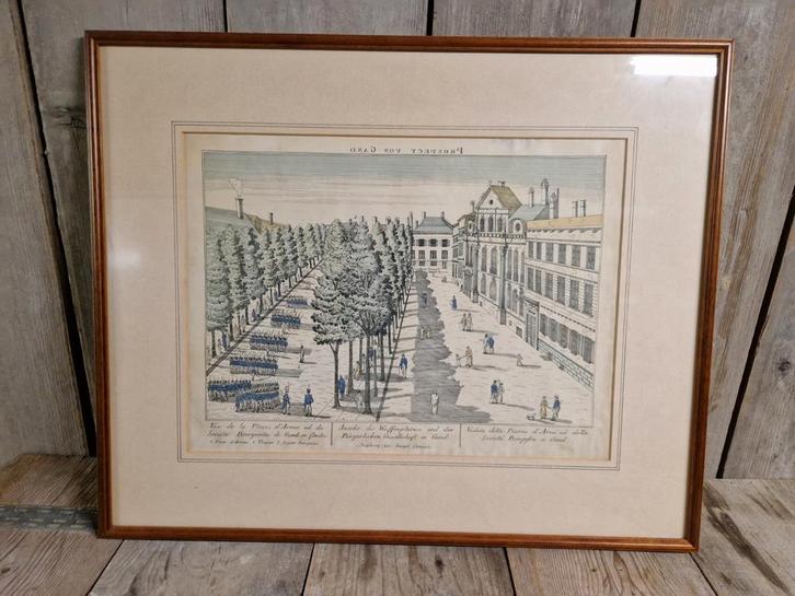 Prospect Von Gand ca 1800, Antiek en Kunst, Kunst | Etsen en Gravures, Ophalen