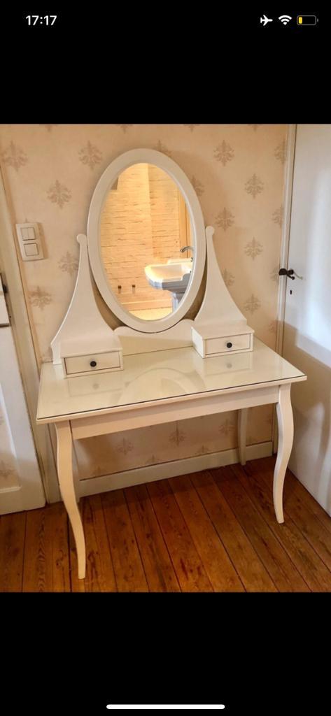 Table de maquillage avec miroir Ikea HEMNES, Maison & Meubles, Armoires | Commodes, Utilisé, Verre, Enlèvement