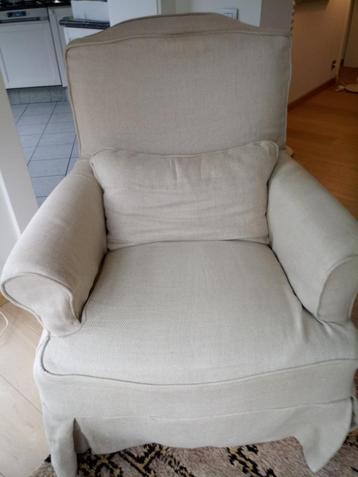 fauteuil met afneembare hoes lichtgrijs Vaste prijs beschikbaar voor biedingen