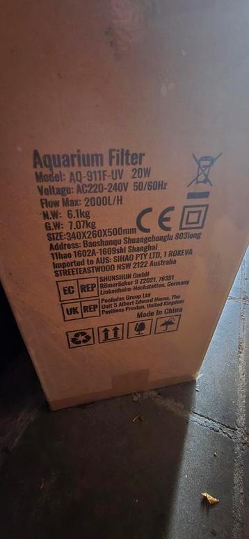 Vevor 2000 liter aquarium filter nieuw met uv beschikbaar voor biedingen