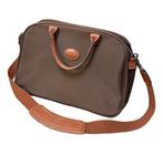 LONGCHAMP TRAVELER BAG - bruin, nylon en rundleer., Ophalen, Gebruikt