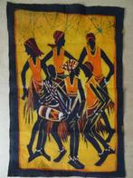 Volkskunst Afrikaanse Volkskunst op linnen Glekasio 1950, Ophalen of Verzenden