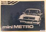 Handboek Mini Metro instructieboekje, Autos : Divers, Modes d'emploi & Notices d'utilisation, Enlèvement ou Envoi