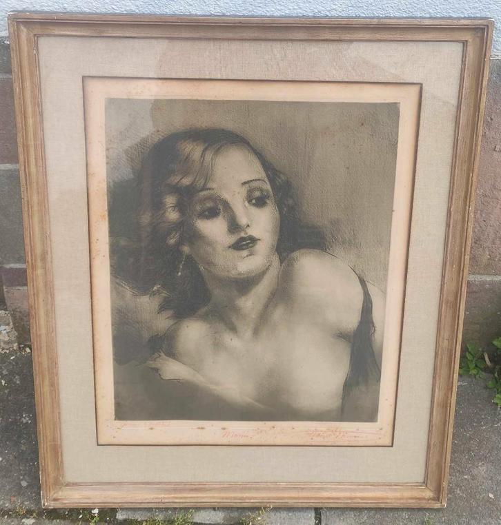 eau forte epreuve d artiste mona signe henri thomas, Antiek en Kunst, Kunst | Etsen en Gravures, Ophalen of Verzenden