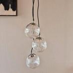 Hanglamp pendant 3 snoeren glas chic, Ophalen, Zo goed als nieuw, Glas