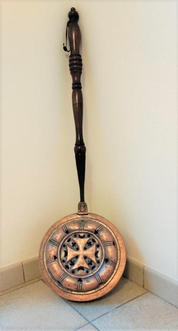 Ancienne bassinoire en cuivre, Antiquités & Art, Antiquités | Bronze & Cuivre, Enlèvement ou Envoi, Cuivre
