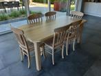 Table et 6 chaises en chêne, Maison & Meubles, Tables | Tables à manger, 150 à 200 cm, Enlèvement, Utilisé, 50 à 100 cm