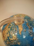 Vintage wereldbol lamp, 1970s, Hout, Vintage, Ophalen of Verzenden, Zo goed als nieuw