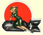 Pin Up Girl Bombs Away sticker #210, Verzamelen, Verzenden, Nieuw
