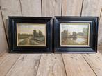Olie op doek. 2 landschap schilderijen, Ophalen