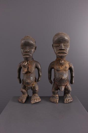 Art Africain - Paire de statuettes fétiches Dan
