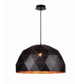 Lucide Otona zwart + goud design luster hanglamp rond groot, Huis en Inrichting, Lampen | Hanglampen, Ophalen of Verzenden, Metaal