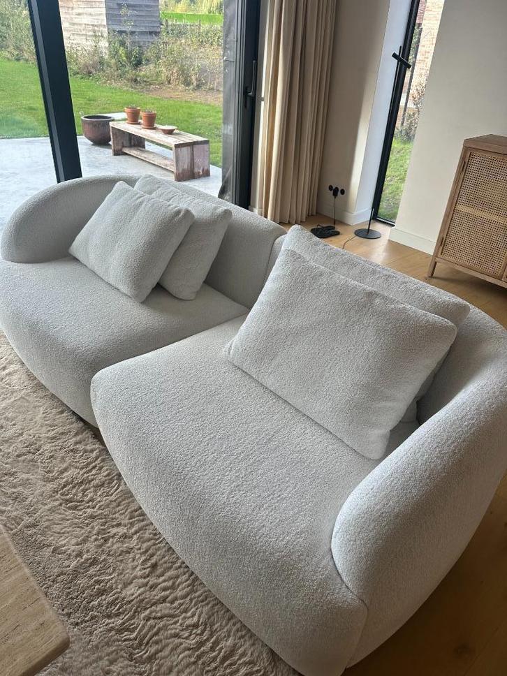 Design 3-zit salon + pouf Passe Partout 'Medusa’, Huis en Inrichting, Zetels | Complete zithoeken, Zo goed als nieuw, Stof, Ophalen