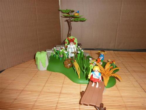 Elfentuin feeënstoel elfen elfjes tuin met veel bloemen 4199, Kinderen en Baby's, Speelgoed | Playmobil, Zo goed als nieuw, Complete set