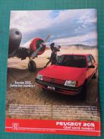 Peugeot 205 - publicité papier - 1988, Collections, Autres types, Utilisé, Enlèvement ou Envoi