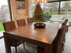 TAFEL MASSIEF EIKEN VERGRIJSD, Huis en Inrichting, Ophalen, Gebruikt, Eikenhout