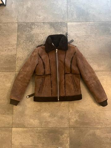 Dolce & Gabbana leren shearling jas beschikbaar voor biedingen