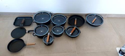 Lot baterie de caserole, Huis en Inrichting, Keuken | Potten en Pannen, Zo goed als nieuw, Pannenset, Overige materialen, Keramische plaat