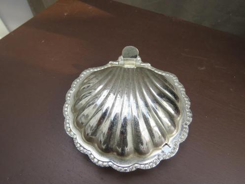 Cendrier vintage Shell métal argenté retro mid century, Antiquités & Art, Curiosités & Brocante, Enlèvement ou Envoi