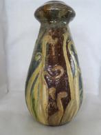 Art nouveau vaas in Torhouts aardewerk get LMV 31 cm, Antiek en Kunst, Ophalen of Verzenden
