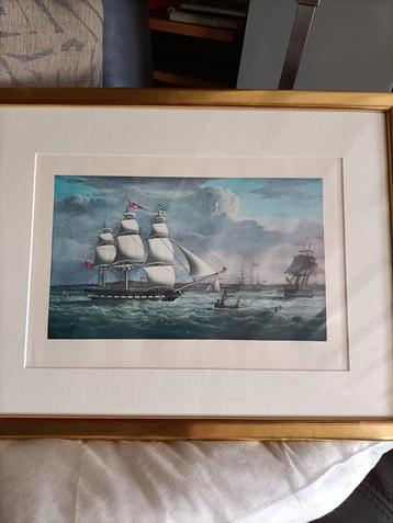 Kader zeilboot, Antiek en Kunst, Kunst | Tekeningen en Fotografie, Ophalen