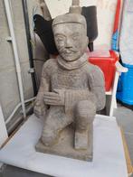 Chinese Krijger  natuursteen, Ophalen, Gebruikt, Steen, Mensenbeeld