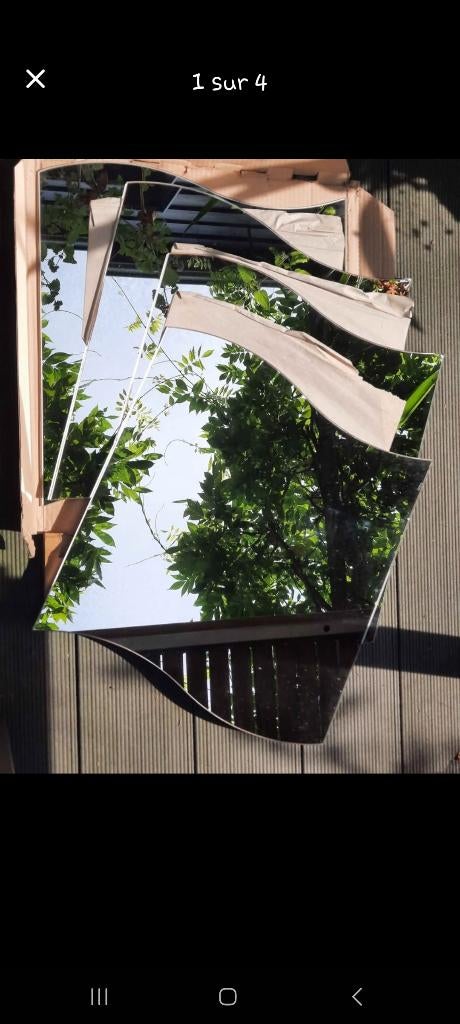4 miroirs (4440cm chacun) et attaches KRABB Ikea, Moins de 100 cm, Enlèvement, Utilisé, Moins de 50 cm
