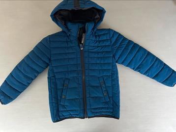 Winterjas donkerblauw maat 128