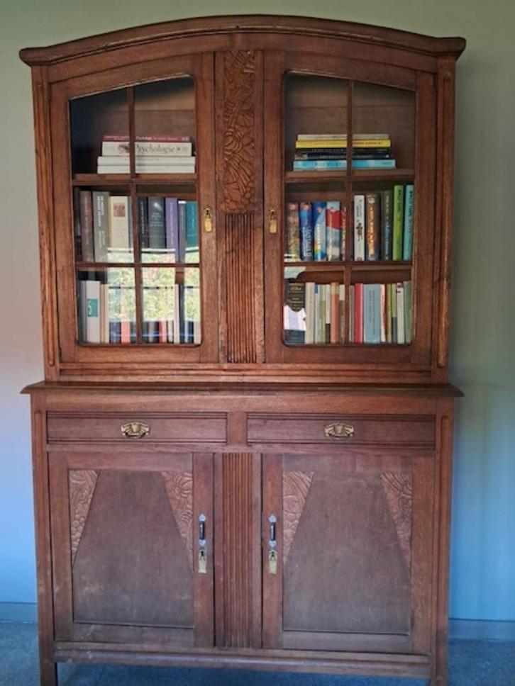 Vitrinekast, Huis en Inrichting, Kasten | Vitrinekasten, Gebruikt, 200 cm of meer, 100 tot 150 cm, 25 tot 50 cm, Met lade(s), Met deur(en)