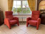 Relax fauteuil leder, Huis en Inrichting, Fauteuils, Ophalen, Gebruikt, Leer