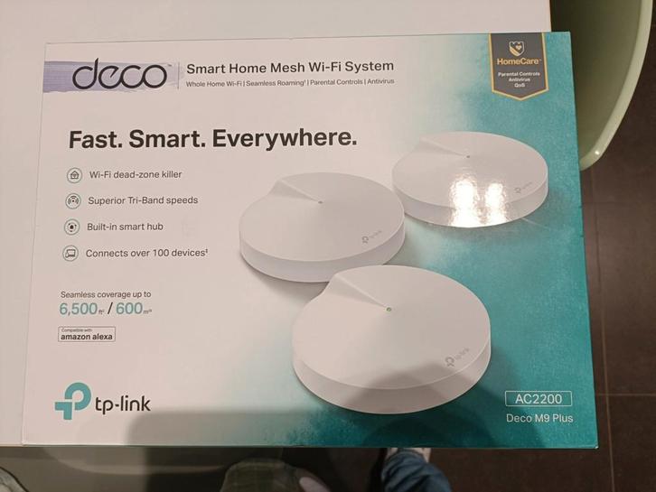 TP-Link Deco M9 Plus v2, Computers en Software, WiFi-versterkers, Zo goed als nieuw, Ophalen of Verzenden