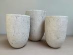 Beige bloempotten (3 stuks), Ophalen, Gebruikt, Rond, Binnen