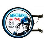 Mechanic on Duty dubbelzijdige decoratie verlichting lamp, Verzamelen, Ophalen of Verzenden, Nieuw, Lichtbak of (neon) lamp