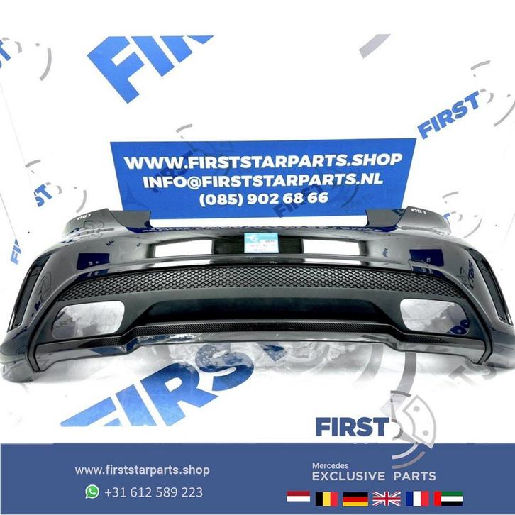 W176 A45 AMG ACHTERBUMPER zwart wit grijs etc Mercedes A Kla, Auto-onderdelen, Carrosserie, Bumper, Mercedes-Benz, Achter, Gebruikt