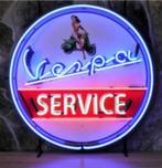 Mooie Vespa service reclame neon mancave garage showroom, Nieuw, Ophalen, Lichtbak of (neon) lamp