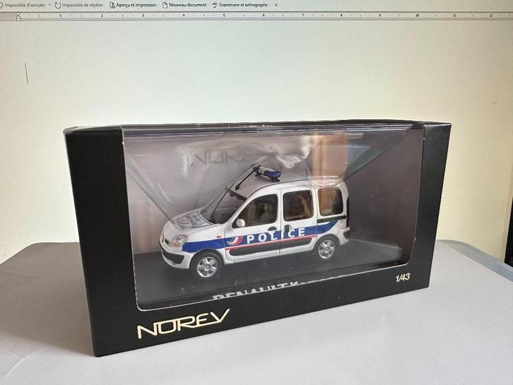 Norev Renault Kangoo police nationale 511379 politie 1:43, Hobby en Vrije tijd, Modelauto's | 1:43, Nieuw, Auto, Norev, Ophalen of Verzenden