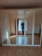 Grote witte kleerkast met spiegels, Huis en Inrichting, Kasten | Lockerkasten, Ophalen
