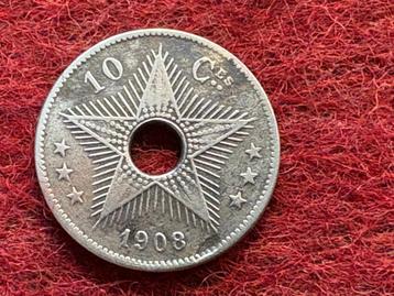 Onafhankelijke Staat Congo - 10 centiem 1908 (#014#) beschikbaar voor biedingen