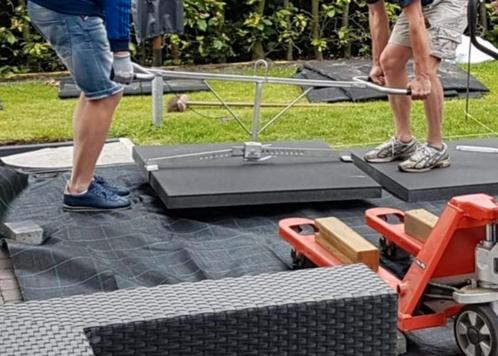 Individueel gehuurde vloerlift tot 108 cm, Tuin en Terras, Tegels en Klinkers, Zo goed als nieuw, Terrastegels