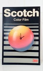 ZELDZAAM Vintage SCOTCH 3M color film RECLAME uurwerk paneel, Verzamelen, Merken en Reclamevoorwerpen, Reclamebord, Gebruikt, Ophalen