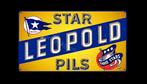 STAR LEOPOLD PILS reclame retro op dubbel metaal 70cmx40cm, Verzenden, Zo goed als nieuw, Reclamebord