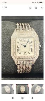 Cartier Panthere | Iced Out Natural Diamonds, Bijoux, Sacs & Beauté, Montres | Femmes, Autres marques, Enlèvement ou Envoi, Autres matériaux