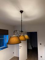 Hanglamp landelijk bruin met 3 lampjes, Huis en Inrichting, Lampen | Hanglampen, Zo goed als nieuw, Ophalen