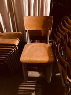 Vintage houten schoolstoelen en stapelstoelen perfect, Antiquités & Art, Antiquités | Meubles | Chaises & Canapés, Enlèvement ou Envoi