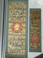 XIXE olieverf doek 2 decoratieve panelen Louis XVI, goudverf, Antiek en Kunst, Ophalen of Verzenden