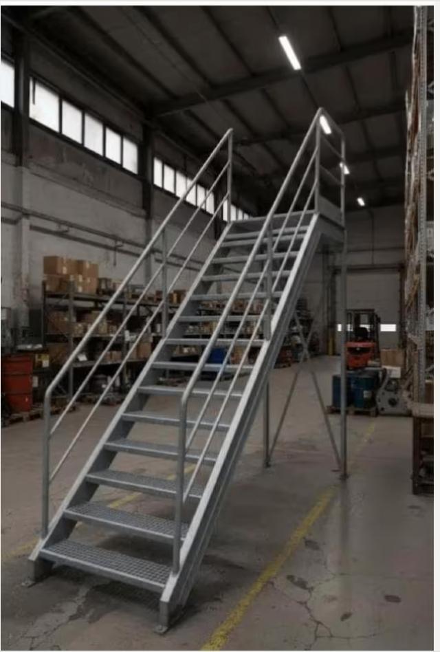 gegalvaniseerde zware stalen trap, Doe-het-zelf en Bouw, Ladders en Trappen, Gebruikt, Trap, Ophalen